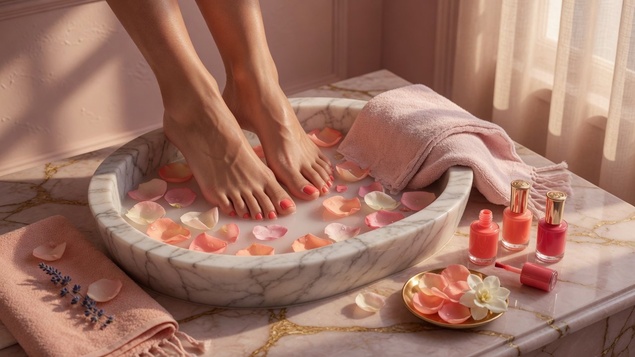 Pedicure service at Lovely Nails