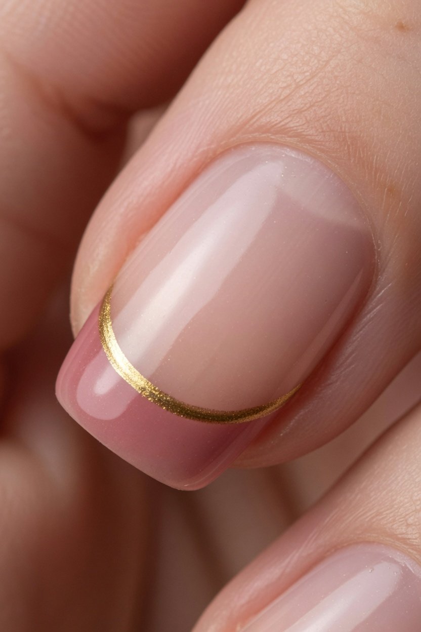 Refined micro-French manicure detail